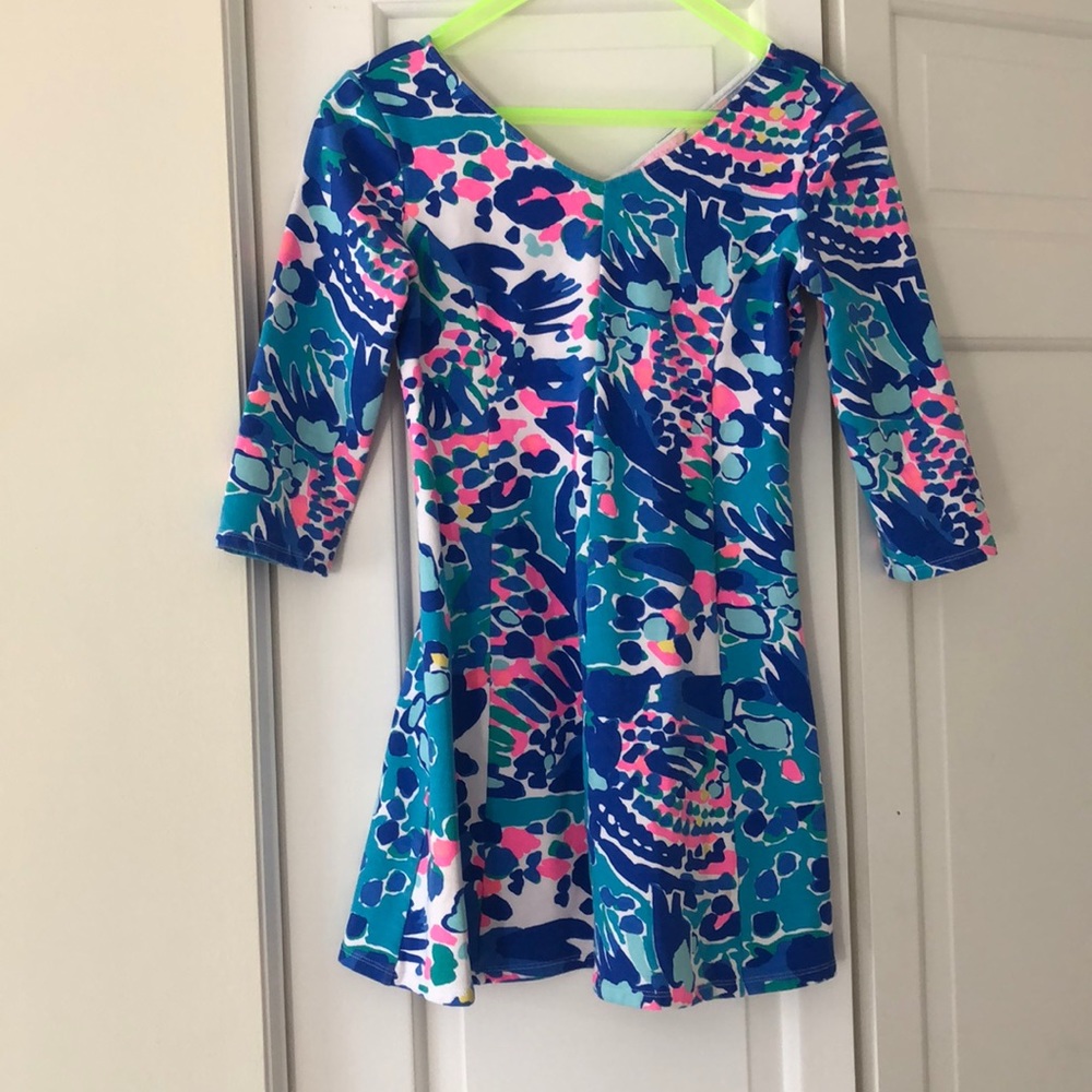 Painted flower pattern Lilly Pulitzer dress